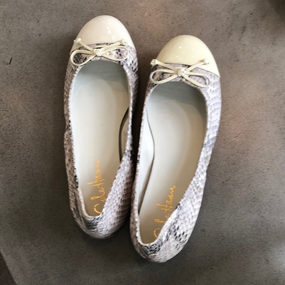 faux snake Cole Hann/Nike air ballet flats